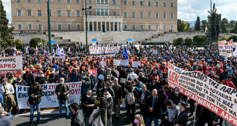 Antikriegsdemonstration in Athen