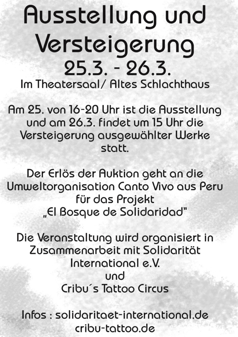 Read more about the article Vernissage und Benefiz Kunstauktion an 25./26.03.  in Schwäbisch Hall